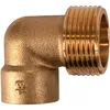 Image de Raccord laiton coudé 90 degrés à souder - M 1/2 - Diamètre 14 mm - 92GC