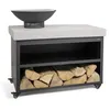 Image de Brasero barbecue sur desserte - LIVOO - DOC329 - Surface de cuisson Ø41 cm