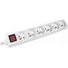 Image de Multiprise - MARQUE - 6 prises - Blanc - 4m de câble - Interrupteur