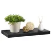Image de Etagère murale flottante - Homea - Noir - 50x225x34 cm - Design contemporain