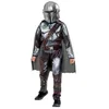Image de Déguisement - Mandalorian Premium Enfant - Combinaison noire imprimée armure - Cape avec velcro - Masque PVC