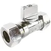 Image de Mini vannes à sphère à visser raccord bicône pour tube cuivre 12