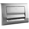 Image de Plaque de commande murale simple volume réservoir WC encastré chromé brilliant