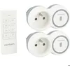 Image de Pack de 2 prises 2300W + télécommande - Blanc - Bolea - Zenitech