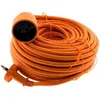 Image de Rallonge éléctrique de jardin ZENITECH 25m - câble HO5VVF - 2 x 1.5 mm2 - Orange