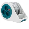 Image de Mini enrouleur - ZENITECH - mini enrouleur - 3x2P+T 16A - Câble 7m (H05VVF 3G1) - Bleu compact