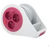 Image de Mini enrouleur design 3 prises 2P+T - 7m Rose - Zenitech