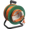 Image de Enrouleur éléctrique ZENITECH 25m - sans prise - avec pied en métal et coupe circuit - 2x15 mm²