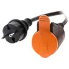 Image de Rallonge étanche 2P H05VV-F 2x15mm² 10m avec clip de fixation - Orange - Zenitech