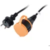 Image de Rallonge étanche 2P H05VV-F 2x15mm² 25m avec clip de fixation - Orange - Zenitech