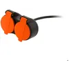 Image de Rallonge étanche 2 prises avec clapet Orange 2P+T H07RN-F 3x15mm² 10m - Zenitech