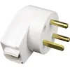 Image de ZENITECH Fiche électrique mâle sortie coudée 20A 2P+T blanc