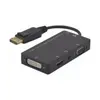 Image de Adaptateur multiple DisplayPort Mâle vers DVI + VGA + HDMI 0,23 m noir