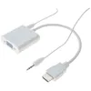 Image de Adaptateur HDMI/VGA - DACOMEX - Hd15 - Blanc - Audio jack 3.5 mm - 25 cm