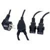 Image de Double câble d'alimentation pour PC, moniteur et onduleur (1,8 m)
