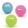 Image de Balle bicolore pour bébé LUDI - Diamètre 15 cm - PVC - Rose bleu ou vert