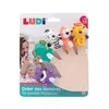 Image de LUDI - Puppets à doigts Savane - 5 marionnettes en plastique souple pour animer les histoires