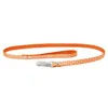 Image de Laisse - ALTER EGO - Pois Orange - Taille S - Nylon - Boucle auto-bloquante - Mousqueton rapide