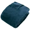 Image de Plaid flanelle Ollis bleu egéen 260x240cm - Atmosphera Créateur dintérieur