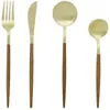Image de Ménagère 24 Pièces en Inox Ida 22cm Marron