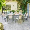 Image de Table de jardin extensible 10 places en alumium EVASION lin et laurier - Hespéride