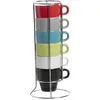 Image de Tasse à Café Expresso - So city - Multicolore - Céramique peinte - 6 pièces - Compatible lave-vaisselle