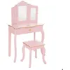 Image de Coiffeuse et tabouret enfant Sissi rose L60cm - Atmosphera Créateur dintérieur