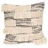 Image de Coussin motif relief noir et blanc 45x45cm - Atmosphera createur dinterieur
