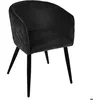 Image de Fauteuil Marlo velours noir - Atmosphera Créateur dintérieur