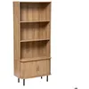 Image de Bibliothèque 2 portes Colva effet chêne 80x180cm - Atmosphera Créateur dintérieur