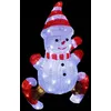 Image de Bonhomme de neige avec patins lumineux extérieur H50cm 60 LED + transfo Feeric lights & christmas