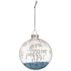Image de Boule de Noël 80 mm Mon premier Père Noël paillettes bleu en verre - Feeric Lights & Christmas