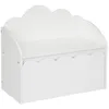 Image de Banc coffre enfant Nuage bois blanc 60x30cm - Atmosphera Créateur dintérieur
