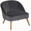 Image de Fauteuil Naova velours gris - Atmosphera createur dinterieur