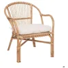 Image de Fauteuil Neta rotin tissu blanc - Atmosphera createur dinterieur