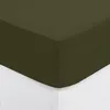 Image de Drap-housse Carina en coton 160x200cm vert kaki - Atmosphera Créateur dintérieur