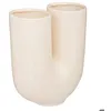 Image de Vase Rivi céramique blanc H30cm - Atmosphera Créateur dintérieur