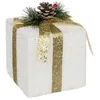 Image de Objet Déco de Noël Cadeau 20cm Blanc & Doré