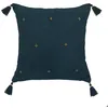 Image de Coussin Jamana 40x40cm bleu pétrole - Atmosphera createur dinterieur