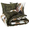 Image de Parure de lit imprimée Arik en coton 260x240cm vert kaki - Atmosphera createur dinterieur