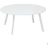 Image de Table dappoint de jardin ronde Saona blanc en acier D90cm - Hespéride