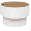Image de Table basse Enola en placage frêne D55cm blanc - Atmosphera Créateur dintérieur