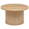 Image de Table basse Colva en placage effet bois D70cm - Atmosphera Créateur dintérieur
