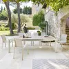 Image de Table de jardin extensible 10 places aluminium traité époxy EVASION lin et argile - Hespéride