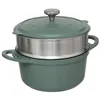 Image de Cuiseur vapeur D24cm fonte daluminium vert - 5 five simply smart