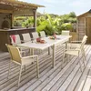 Image de Table de jardin extensible Piazza argile 10 places en aluminium traité en epoxy - Hespéride