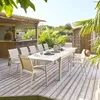 Image de Table de jardin extensible Piazza argile 12 places en aluminium traité en epoxy - Hespéride