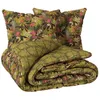 Image de Parure de lit imprimée Tropical boudoir 240x220cm vert kaki - Atmosphera createur dinterieur