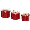 Image de BOITES RONDES METAL ROUGE X3 - Atmosphera Créateur dintérieur