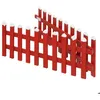 Image de Clôture bois rouge 90x20cm - Atmosphera Créateur dintérieur